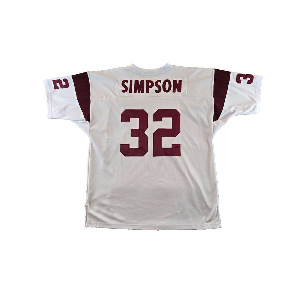 O.J. Simpson USC Trojans Jersey Mens 56 2XL White Gridiron Greats Vintage Series